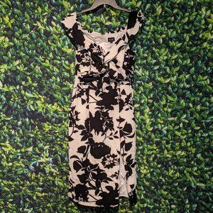 Black and White Midi Dress